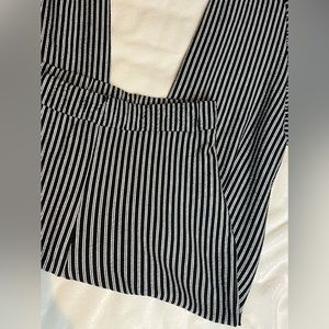 Zara Black and White Strip Flowy Pant Size S